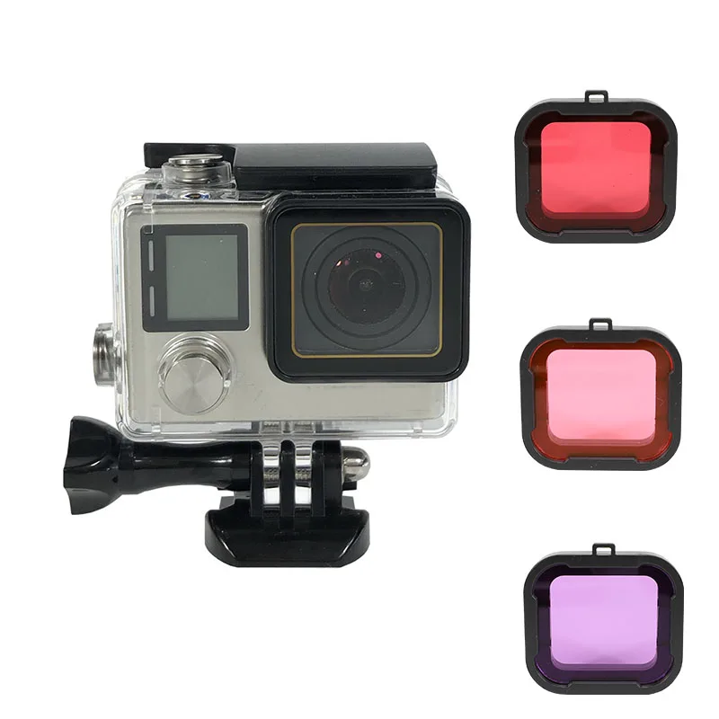 

Waterproof Housing Case + Filter Kits for GoPro Hero 4/3+/3 Action Cameras Hero4 Underwater Protective Dive Housing Accessories