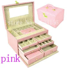 Большие 4 слоя роскошный кожаный браслет ювелирные изделия упаковка коробка Подарочная коробка(27,5*21*20,5 см