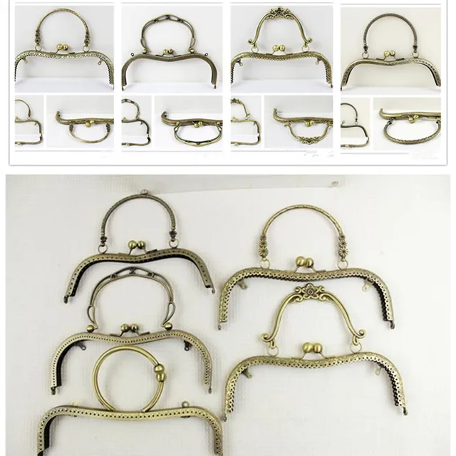 Metal Accessories For Handbags M Shaped With Handle Purse Bag Metal Accessories For Handbags M Shaped With Handle Purse Bag Frame Kiss Clasp Lock