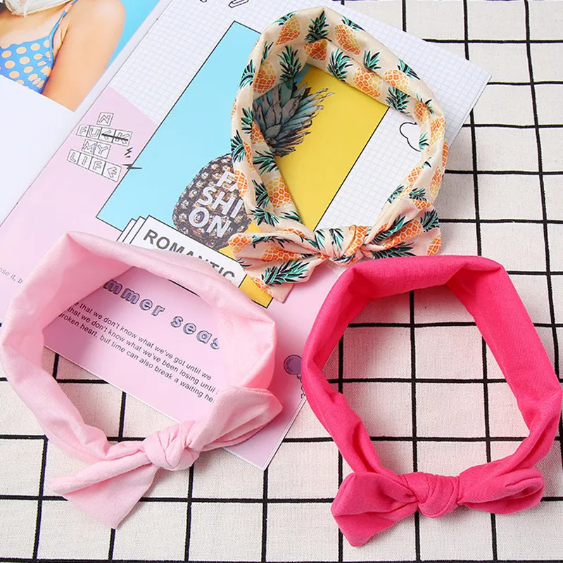 

PUDCOCO 3pcs Set Baby Girl Headband Ribbon Elastic Headdress Kids Hair Band Newborn Bow