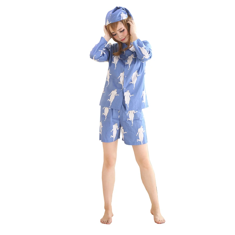 Coshome Levi пижамы атака на Титанов пижамы Shingeki No Kyojin костюмы для косплея взрослые пижамы Топы штаны со шляпой - Цвет: Top shorts hat