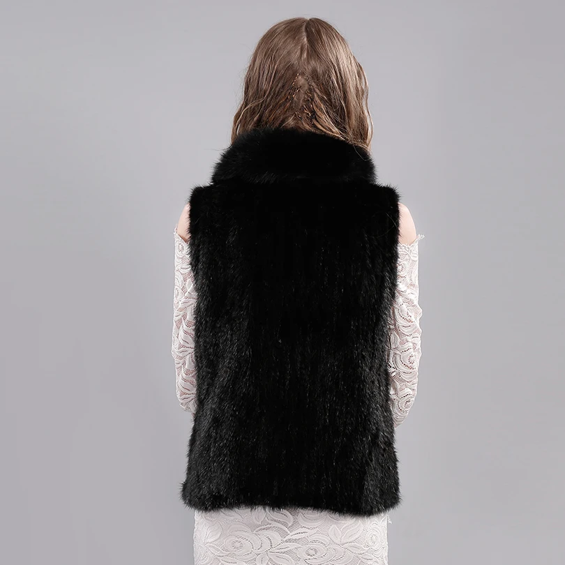Pardessus 100 Tricoté Veste Femmes Grande Sans Lady Taille Naturelle Fourrure En Vison Véritable De Femme 01 Manches Gilet Manteau 8OSdq8w