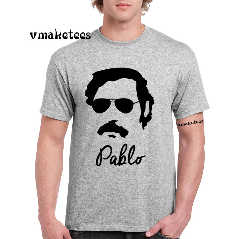 Narcos Pablo Escobar модная футболка с круглым вырезом и короткими рукавами Колумбийская