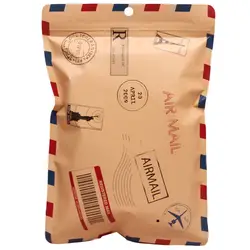 Ретро-дизайн конверт почтовый замок Алюминий Фольга Закрывающимися Мешок для нижнее белье Трусы хранения Mylar Фольга Ziplock упаковка мешок