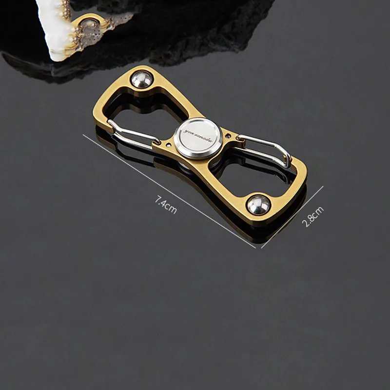 EDC Multifunction Gyro Finger Spinner Fidget Metal Hand Spinner Carabiner Key Chain Autism ADHD Anxiety Stress Relief Focus Toys