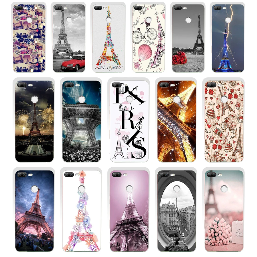 

100SD Paris Eiffel Iron Tower For Samsung gift Soft Silicone Tpu Cover phone Case for huawei Honor 8 9 Lite 8X p 9 lite 2016