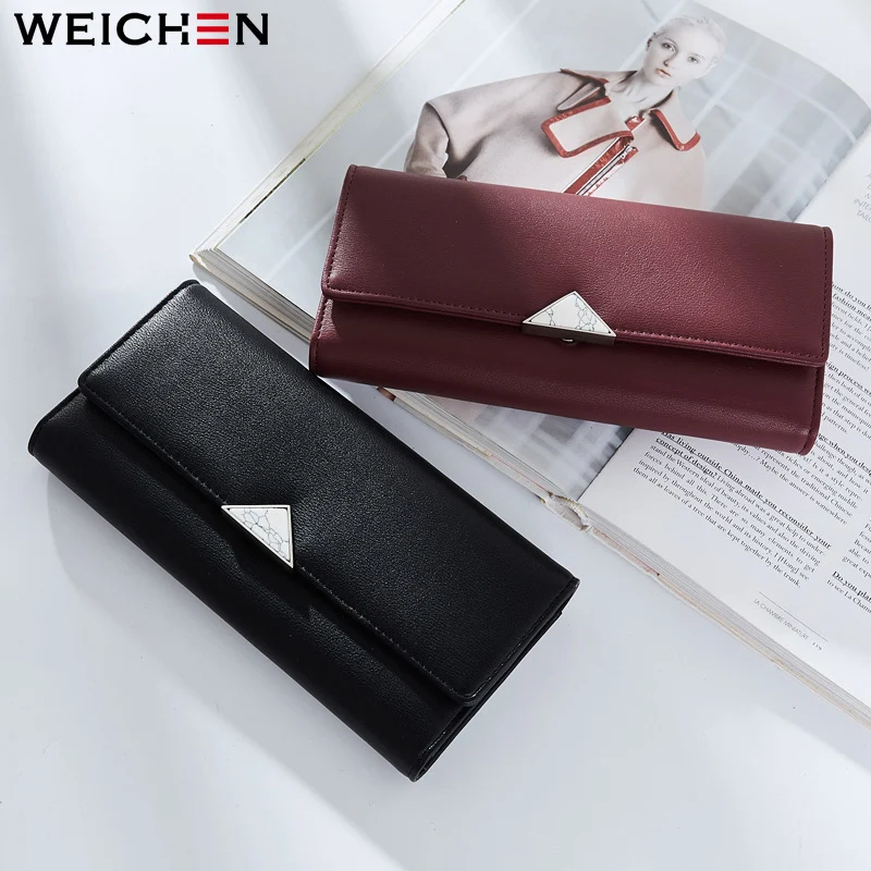 2017 Brand Lovely Leather Long Women Wallet Girls Change Clasp Purse Female Money Coin Card Holders Lady Clutch Wallets Carteras