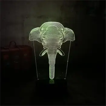 

Amroe New 2018 3D LED RGB Animal Elephant Night Lights Colorful Table Desk Bedroom Lamp Birthday Party Lamp for Kids Baby Toys