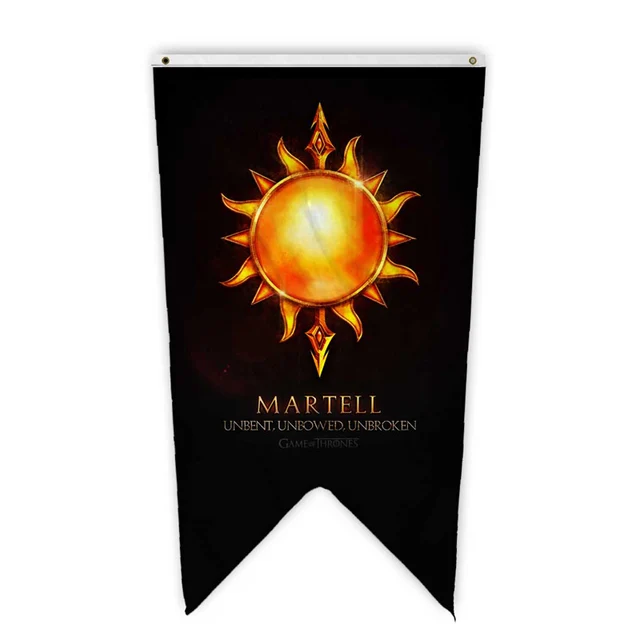 Game of Thrones House Martell Digital Printing Pennant Banner 35x60 in Custom Design Birthday