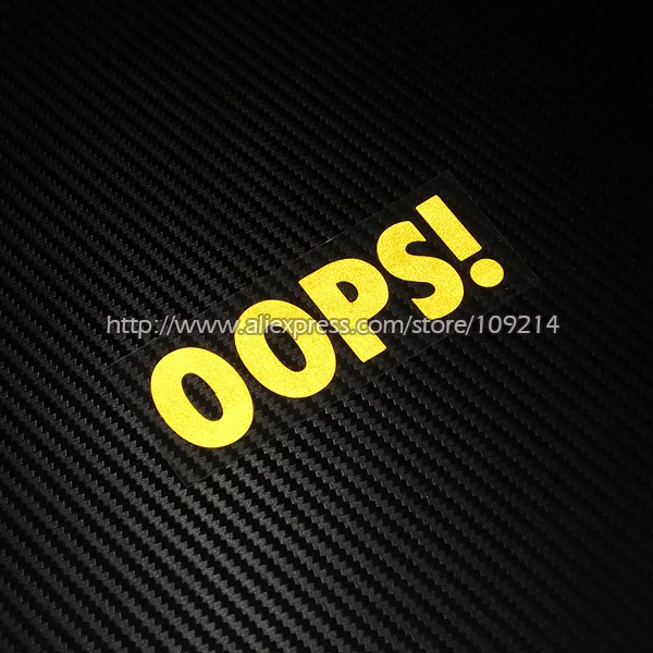 OOPS! helmet motorcycle Auto SUV Sticker Decals Waterproof Reflective T07 | Автомобили и мотоциклы