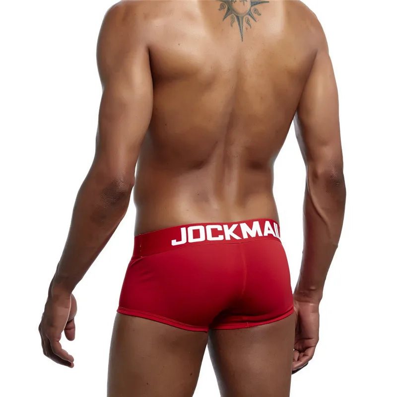 JOCKMAIL, фирменное Мужское нижнее белье, боксеры, шорты для геев, с мешочком для пениса, cueca, боксеры, calzoncillos hombre, мужские боксеры, шорты, трусы для сна