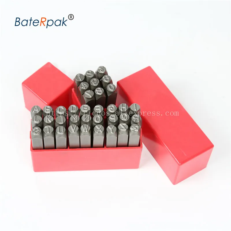 perfurador BateRpak palavra Aço soco selo carimbo de matriz dot, 9 pçs caixa
