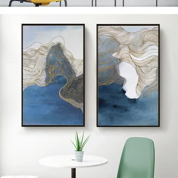 

Modern minimalist decorative painting Nordic abstract living room new Chinese sofa background wall painting triple ink painting