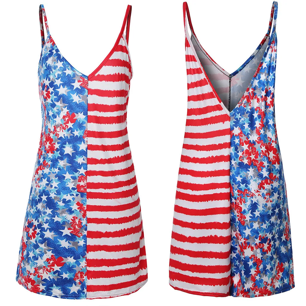 

Summer New Fashion Women Maternity Sleeveless Sundress Pregnancy American Flag 4th Of July Dress Vest Skinny Clothing Maternity
