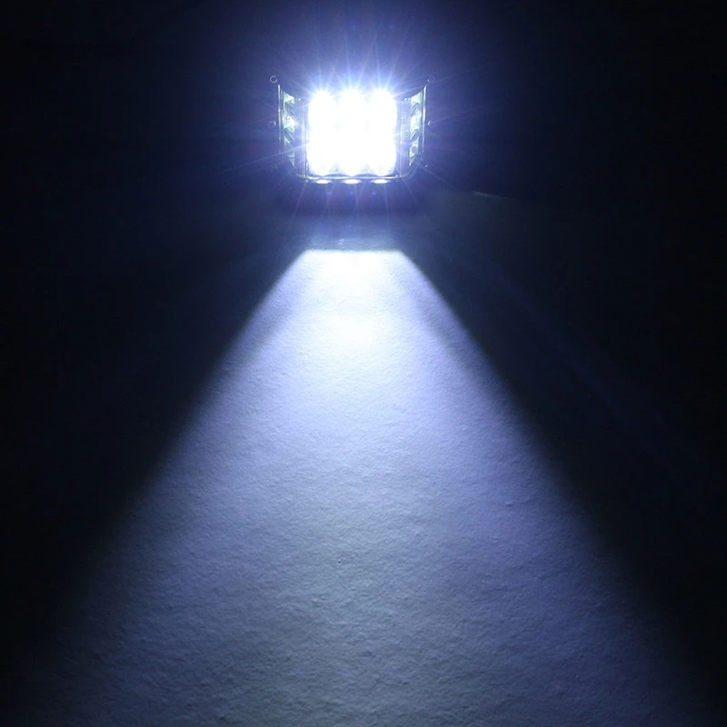 4 Inch 36W LED Side Shooter Work Light Combo Beam White+Amber Offroad Newest