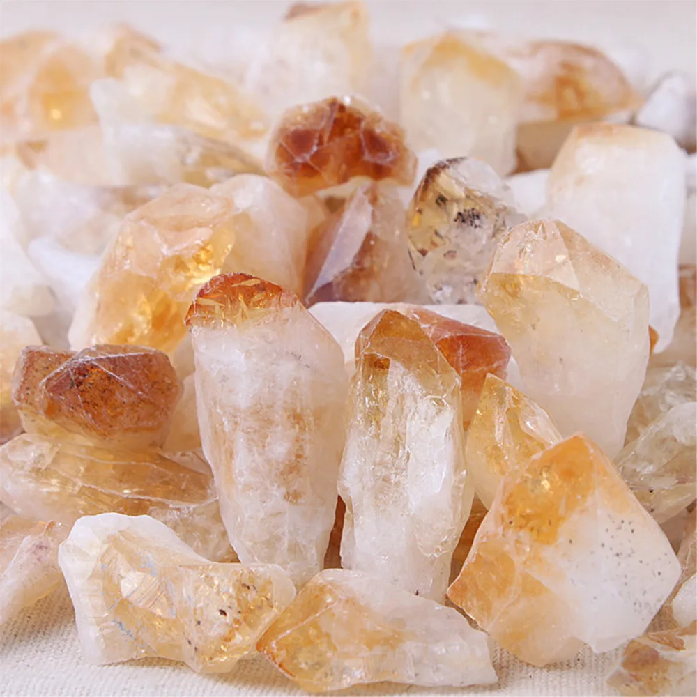 

1pcs Raw Practical Citrine Stone Yellow Quartz Crystal Rough Points Bulk Gemstone Healing Mineral DIY Material 25mm-40mm
