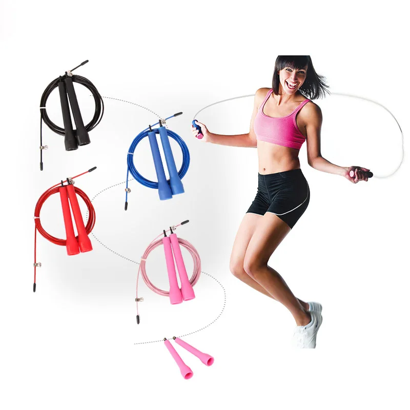 

3M Jump Skipping Ropes Cable Steel Adjustable Fast Speed ABS Handle Jump Ropes Training Boxing Sports Exercises Men