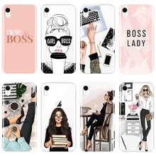 Чехол для телефона для iPhone X XR XS MAX 8 7 6 S 6 S Мягкий силиконовый чехол для девочек Boss розовый женский мультяшный чехол для iPhone 8 7 6 S 6 S Plus