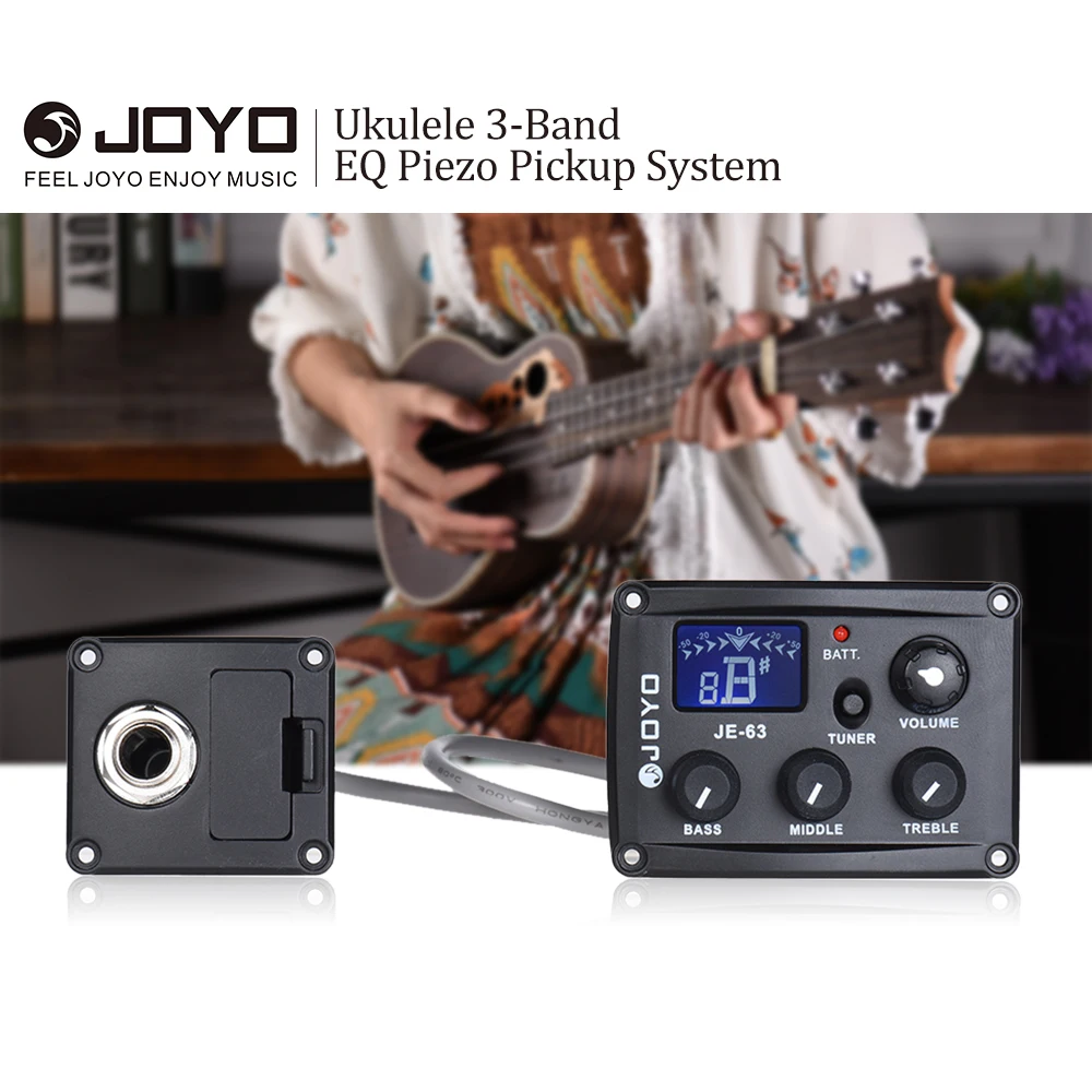 JOYO Новое поступление JE 63 укулеле Ukelele Uke пьезо звукосниматель Preamp Система 3