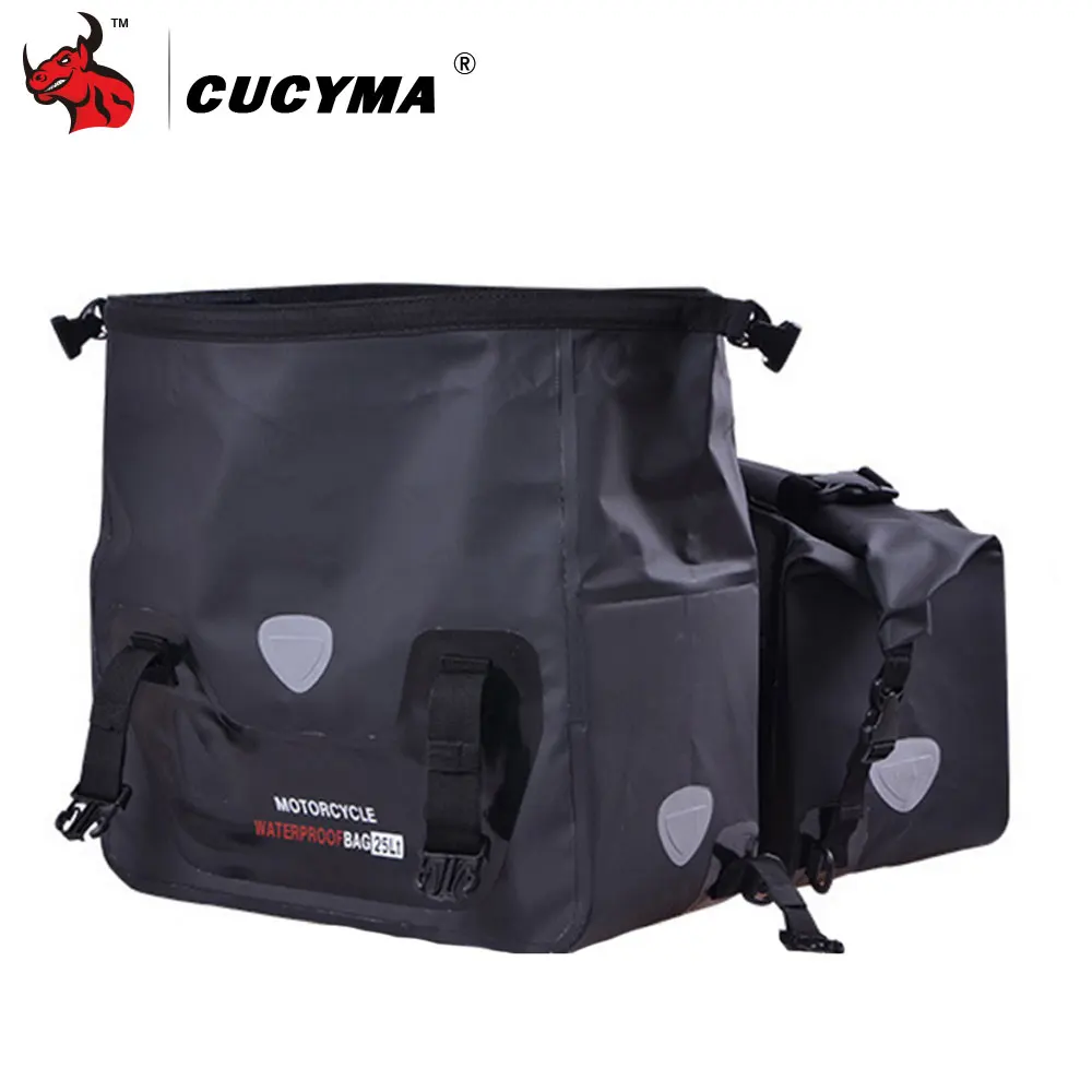 Сумка для мотоцикла cucycle 50L водонепроницаемые седельные сумки мотогонок дорожные
