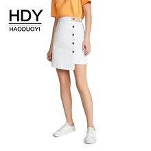 ^#Cheap HDY Haoduoyi 2019 Summer Ladies Above Knee Length Button High Waist Skirt Solid Colour Female Patchwork School Skirt ^#Cheap HDY Haoduoyi 2019 Summer Ladies Above Knee Length Button High Waist Skirt Solid Colour Female Patchwork School Skirt