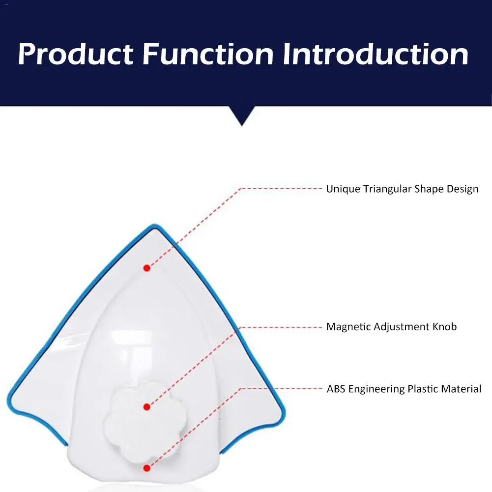 Регулируемый магнитный стеклянный очиститель двухстороннее круглое окно 3-24 мм для дома, кухни, офиса