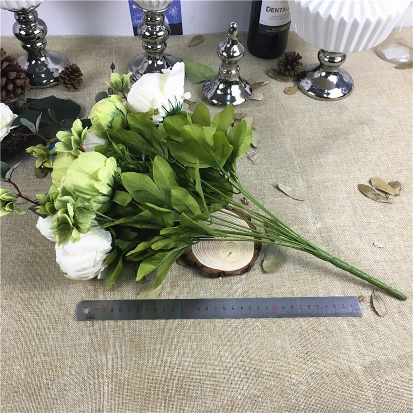 wholesale Simulation peony bunch Artificial flowers for white peonies fake flower bachelorette party bridal shower favours 13 2018-12-20 184952