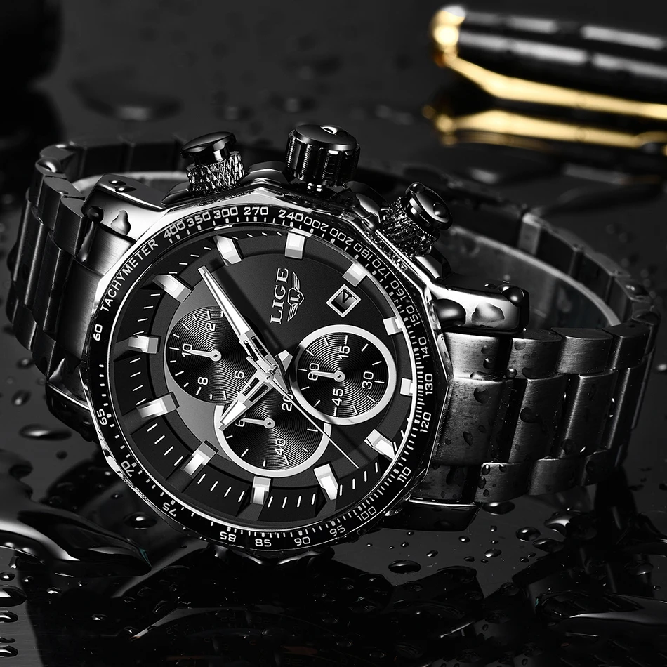 Relogio Masculino 2019 LIGE мужские s часы лучший бренд класса люкс мужские военные водонепроницаемые кварцевые часы мужские с большим циферблатом
