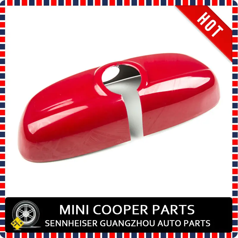 Последние mini cooper ABS Материал УФ-защитой внутреннее зеркало крышка мини Рэй Стиль красного цвета для Mini cooper F56(1 шт./компл