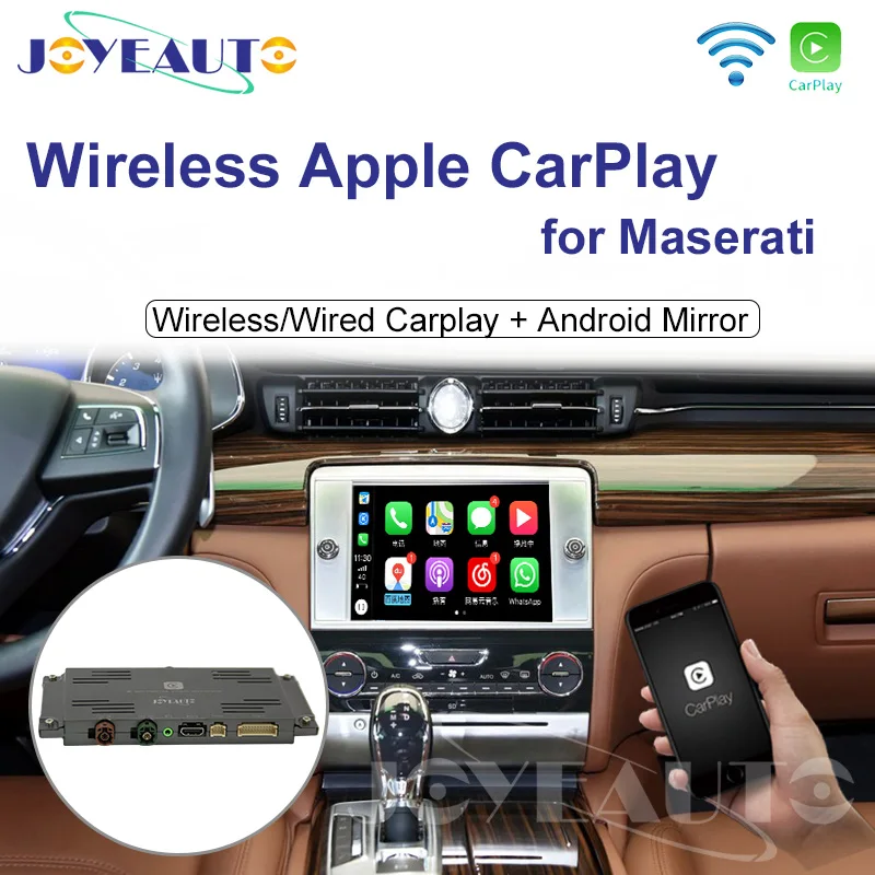 

Joyeauto Wifi Wireless Apple Car Play Carplay For Maserati Retrofit 2014-2016 Ghibli Quattroporte with iSO13/Android Mirroring