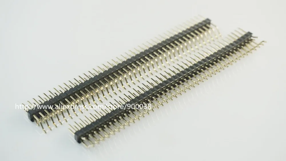 

50pcs 2x40 P 80 Pin 2.0 mm Pin Header Male SMT SMD Right Angle Dual Row double rows Surface Mount PCB gold plate Rohs Lead Free