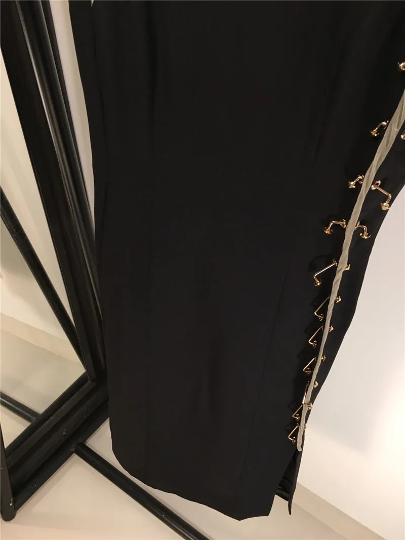 FOMOLAYIME Vestidos женское Новое поступление О-образным вырезом черное платье-футляр для женщин