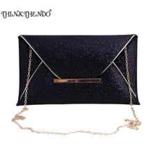 2017 Luxury Shiny Hand Bags Envelope Clutch Bag Glitter Ladies Wedding Bags Evening Bags for Women Party Black Purse handbag