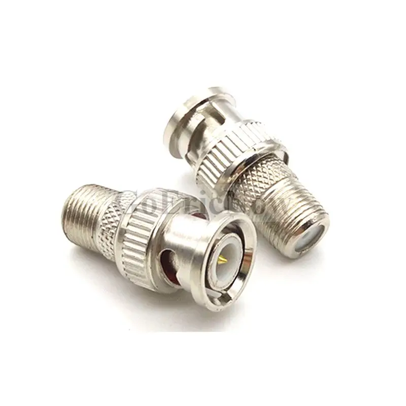 5 pcs Replacement BNC Male to F Female Plug Metal Adapter Connectors