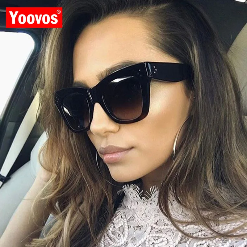 Yoovos 2019 винтажные Квадратные Солнцезащитные очки женские Ретро брендовые