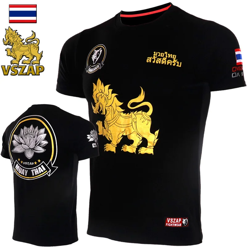 Боксерская футболка VSZAP Kirin для мужчин MMA тренажерный зал кикбоксинг тренировка