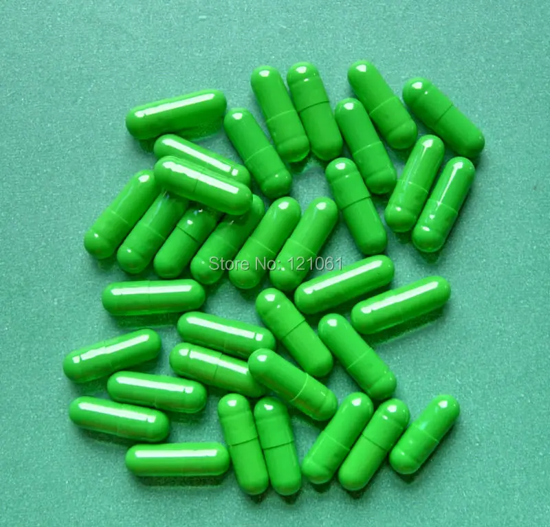 

0# 200pcs! green-green colored empty capsules size 0,hard gelatin empty capsules size 0(joined or seperated capsules)