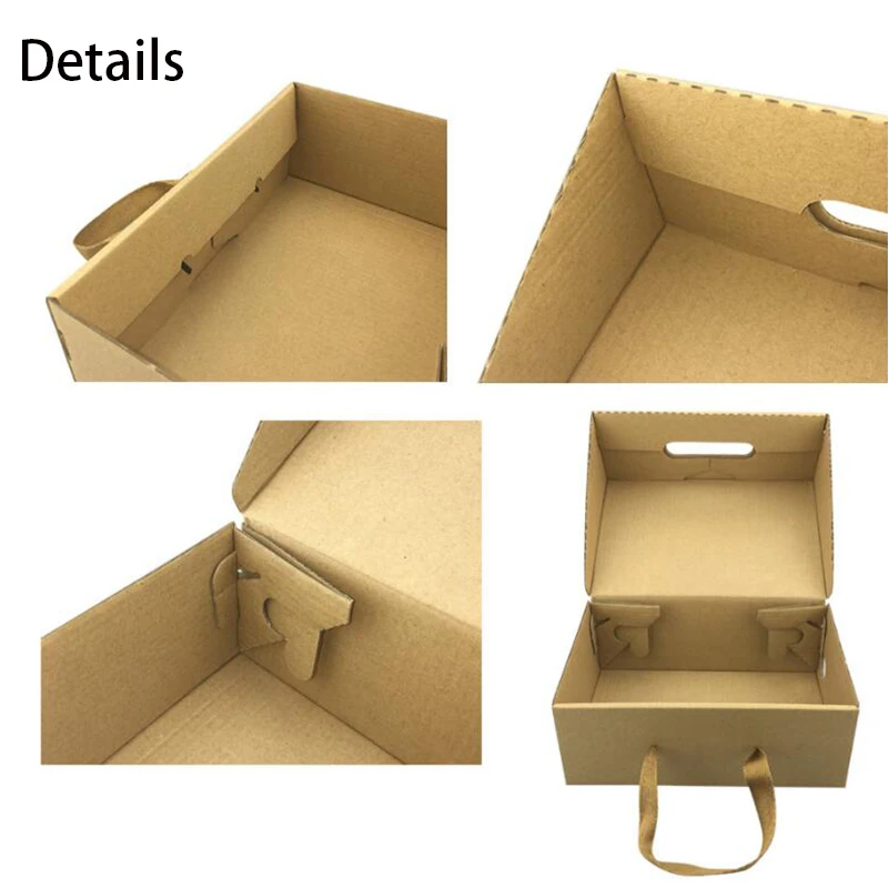 5 шт./партия, коробки для упаковки обуви с логотипом на заказ, черные, желтые, крафт-бумага, гофрированная бумага, складная упаковочная коробка