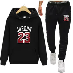 Новый 2019 Фирменная Новинка Мода JORDAN 23 Для Мужчин Спортивная мужские толстовки с принтом пуловер хип-хоп Для мужчин s Cпортивные костюмы