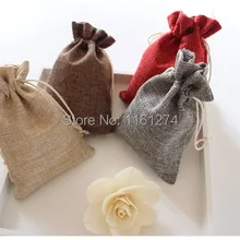 9x12 см/3X" джутовая упаковка мешковины Свадебная вечеринка рождественские подарочные сумки джутовые мешочки