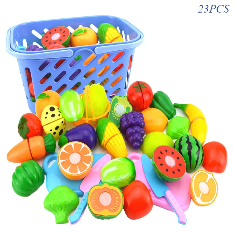 

Children Pretend Kitchen Game Toys Fruits Vegetables Cutlery Kitchen Toys Girl Play House Simulation Plays Props Gifts For Kids