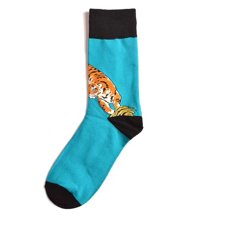 Модные мужские носки из чесаного хлопка в стиле хип-хоп, трендовые носки Harajuku Marvel, клоун, курица, скейтборд, Веселые носки - Цвет: 18