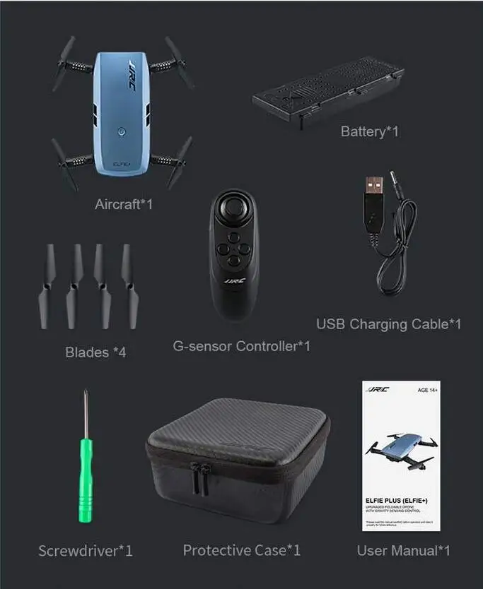Квадрокоптер JJRC H47 ELFIE Plus оригинальный с 720PCamera улучшенный складной режим красоты