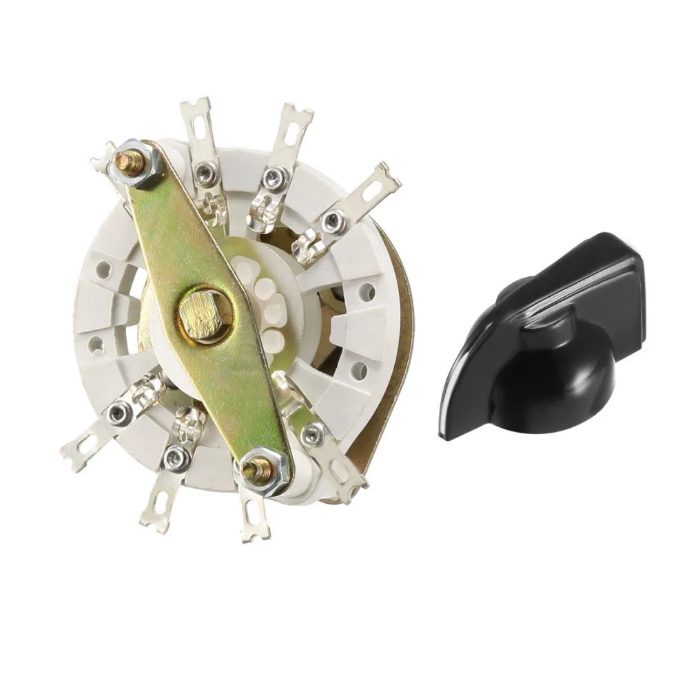 

Uxcell 1/2 Pole 3/7/9 Position Switches 1 Deck Band Channel Rotary Switch Selector with Knob for Radio TV Industrial Unit 1PCS