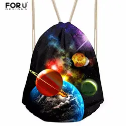FORUDESIGNS/2018 новое поступление маленький Galaxy мужской рюкзак 3D космический Принт звезды школьный рюкзак ранец для подростков мальчиков сумки