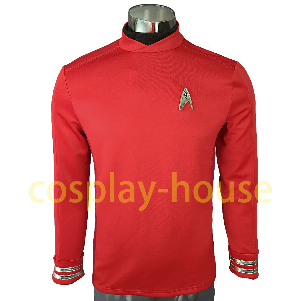 

Cosplay Star Trek Costume Beyond Red Captain Kirk Uniform Spock Blue Uniform Scotty Red Halloween party Prop