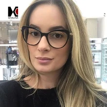 Женские очки shauna оправа для очков в стиле кошачьи глаза анти-голубые лучи Модные женские очки для чтения UV400