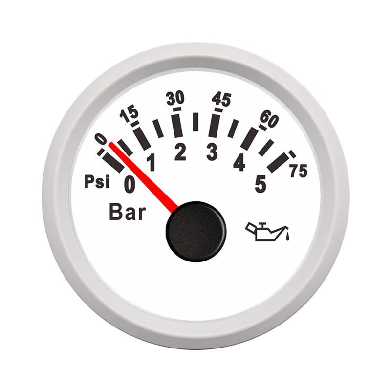 10 бар датчик давления масла метр 145psi для автомобиля мотоцикла Авто Лодка Грузовик RV 12 В 24 В красная подсветка 52 мм - Цвет: WW 5bar
