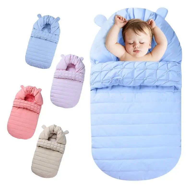

Baby stroller sleeping bag cotton thickened quilt stroller cushion safety chair stroller Sleeping bunting windproof 80*45cm D3