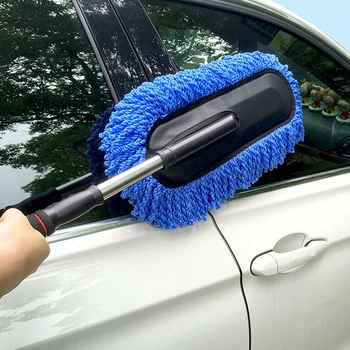 

New 78-92cm Car Cleaner Brush Instrumentation Car Cleaning Dusting Brush Wax Mop Telescoping Duster Dust Tool